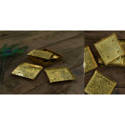 Ahar ✽ Brass ~  Coaster { Six Pieces }